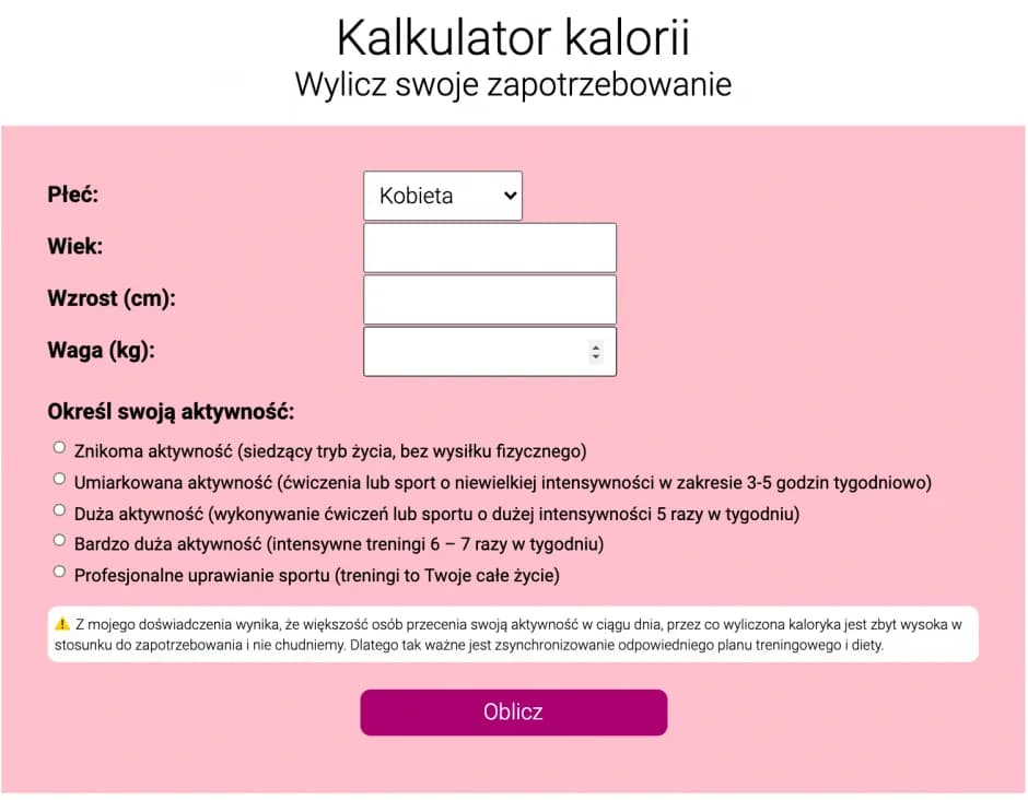 Ile kalorii trzeba spalić żeby schudnąć: prosty kalkulator deficytu